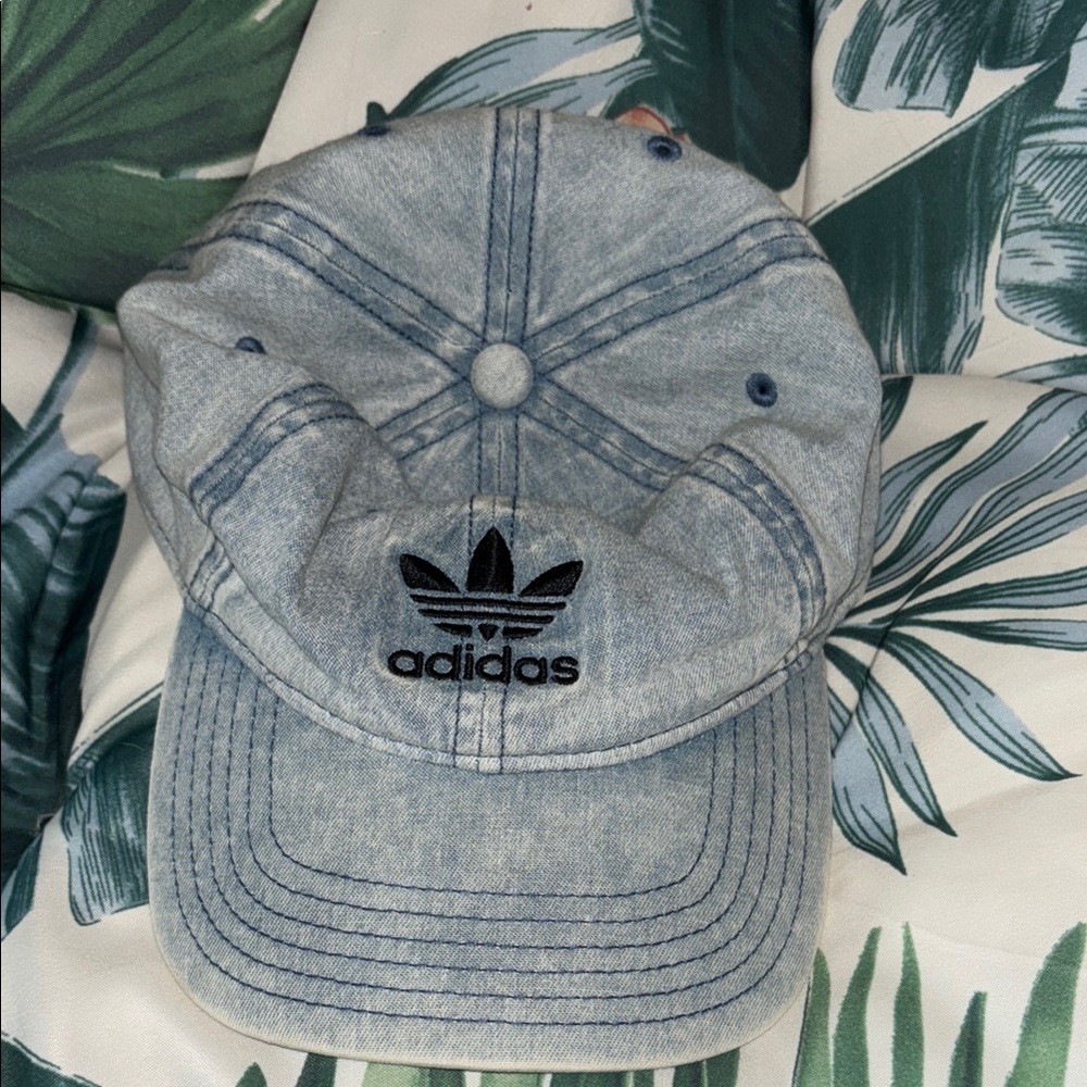 Ladies Adidas Denim Cap with Black Logo